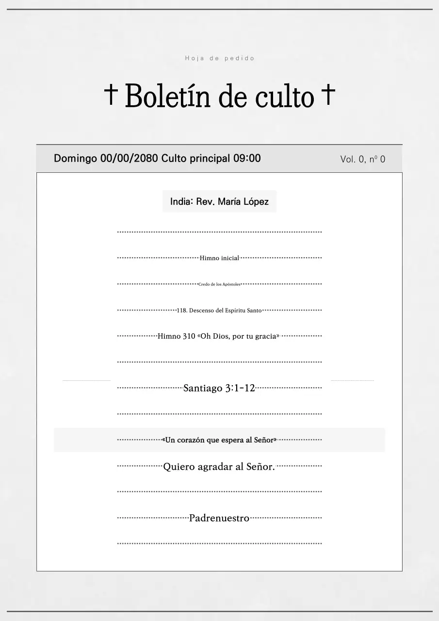 Guía sencilla de adoración en blanco y negro