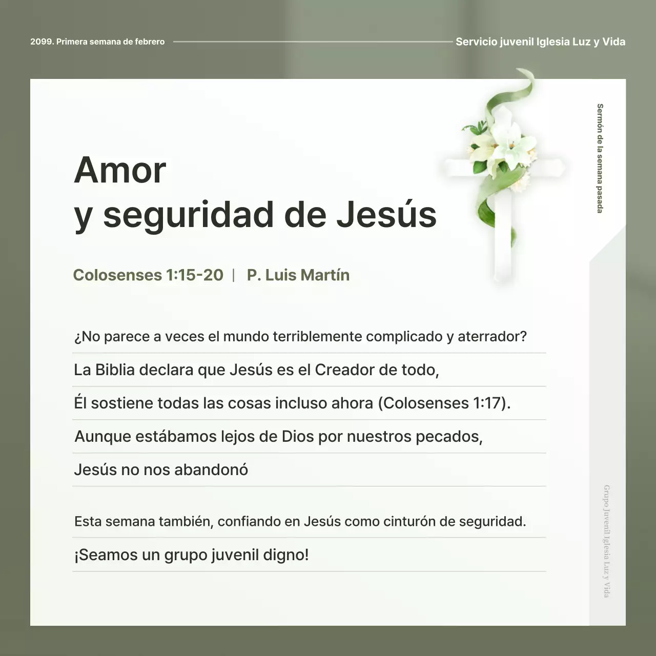 Guía sencilla de adoración en color caqui