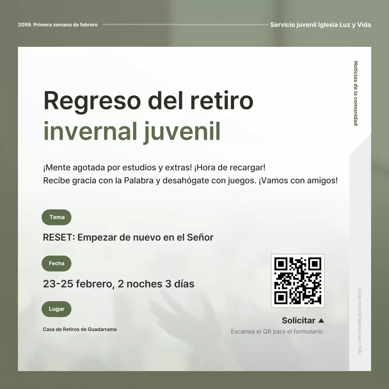 Guía sencilla de adoración en color caqui