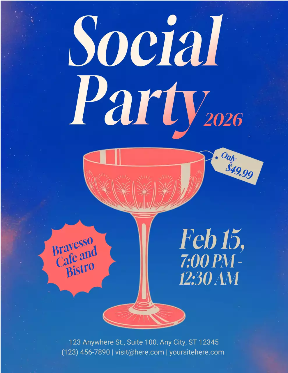 Pengumuman Prom Retro Biru di Instagram