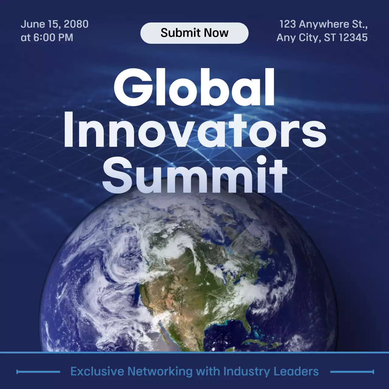 Blue Modern Tech Event Announcement Instagram Square