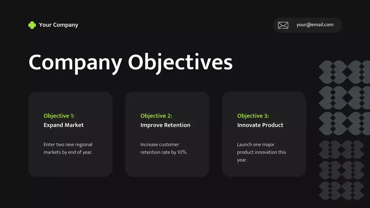 Kế hoạch kinh doanh hiện đại màu đen