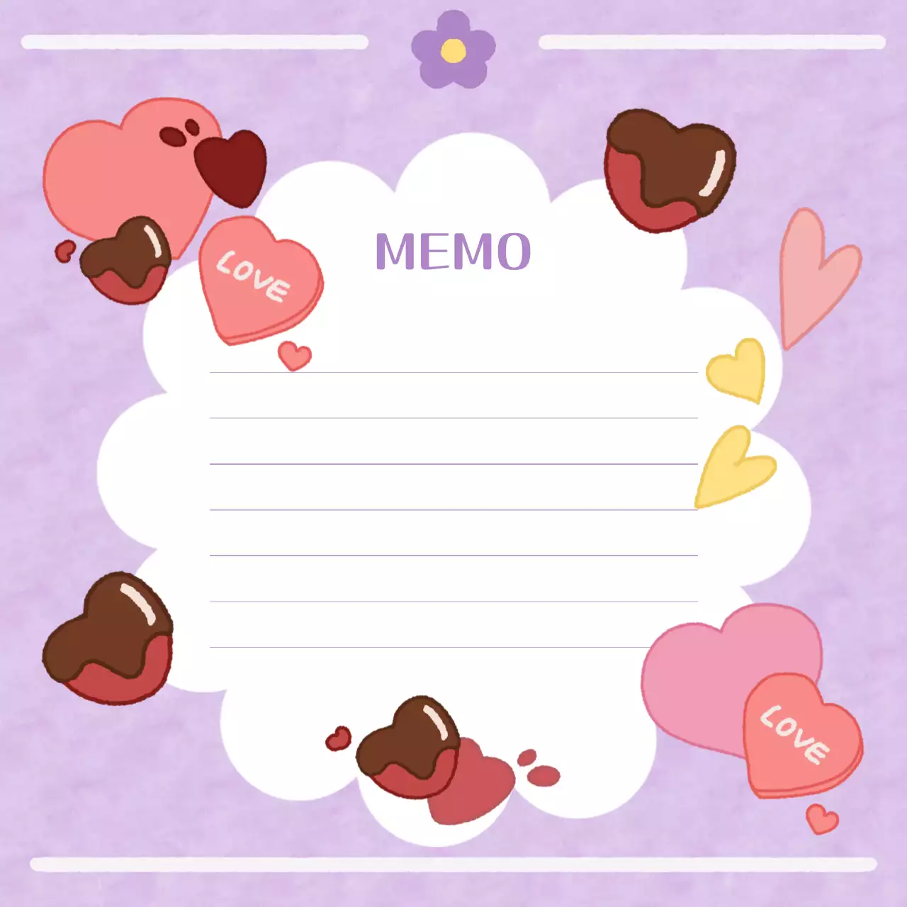 연보라 아기자기한 기념 문구