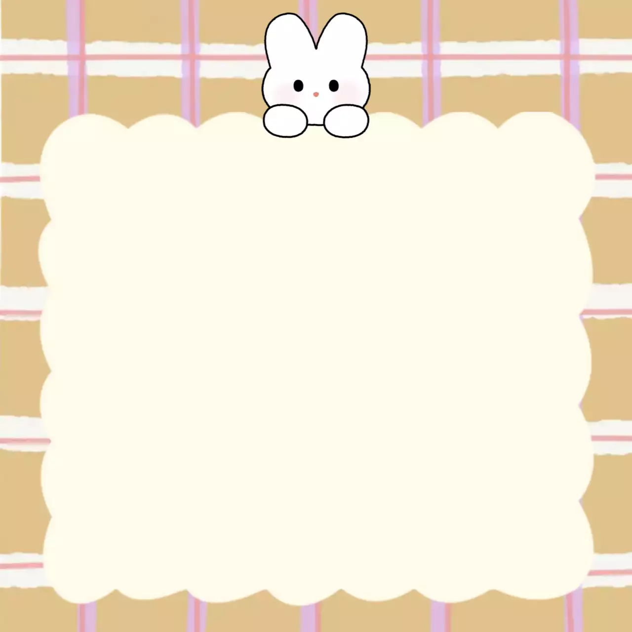 베이지 아기자기한 캐릭터 프레임