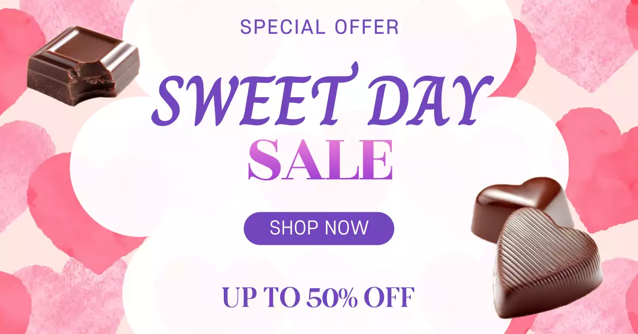 핑크 모던 초콜릿 할인