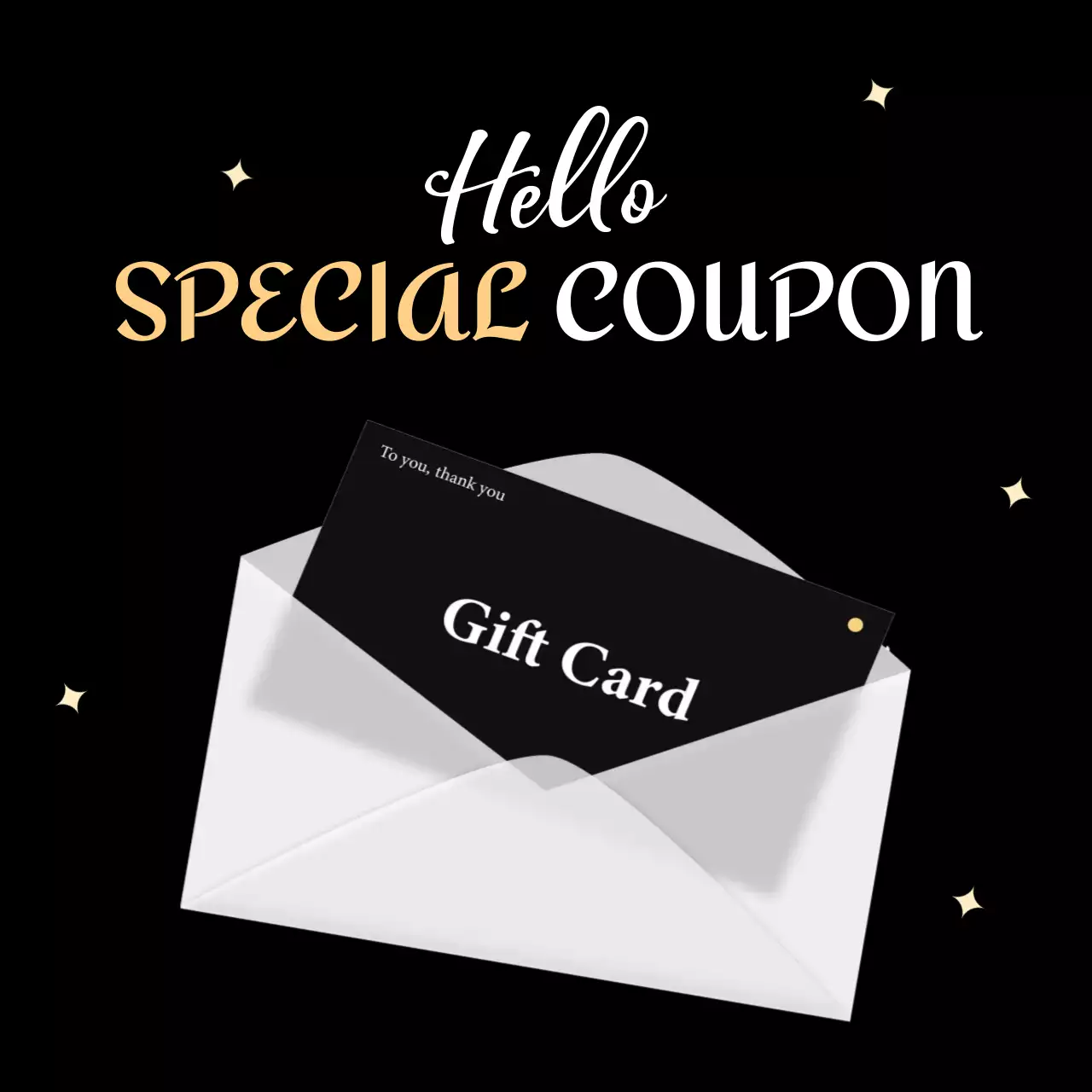 검정 모던 쿠폰 홍보