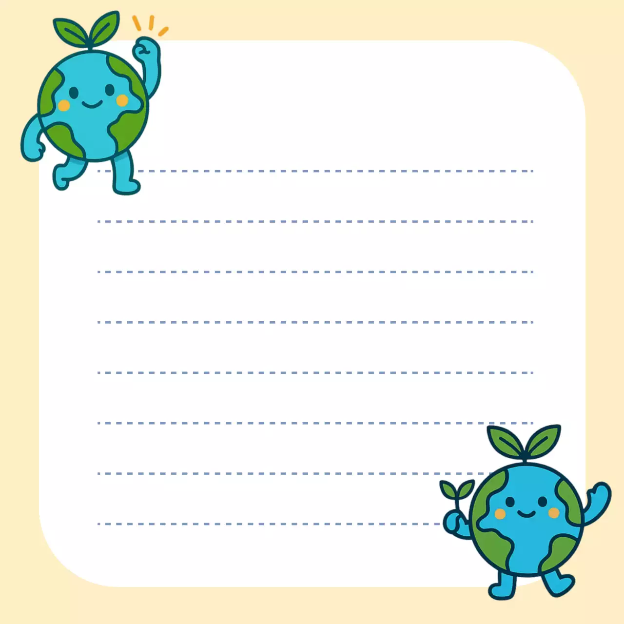 노랑 아기자기한 환경 노트