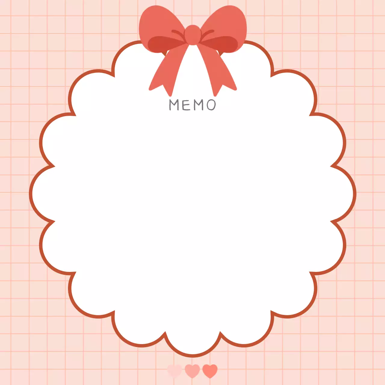 빨강 아기자기한 메모