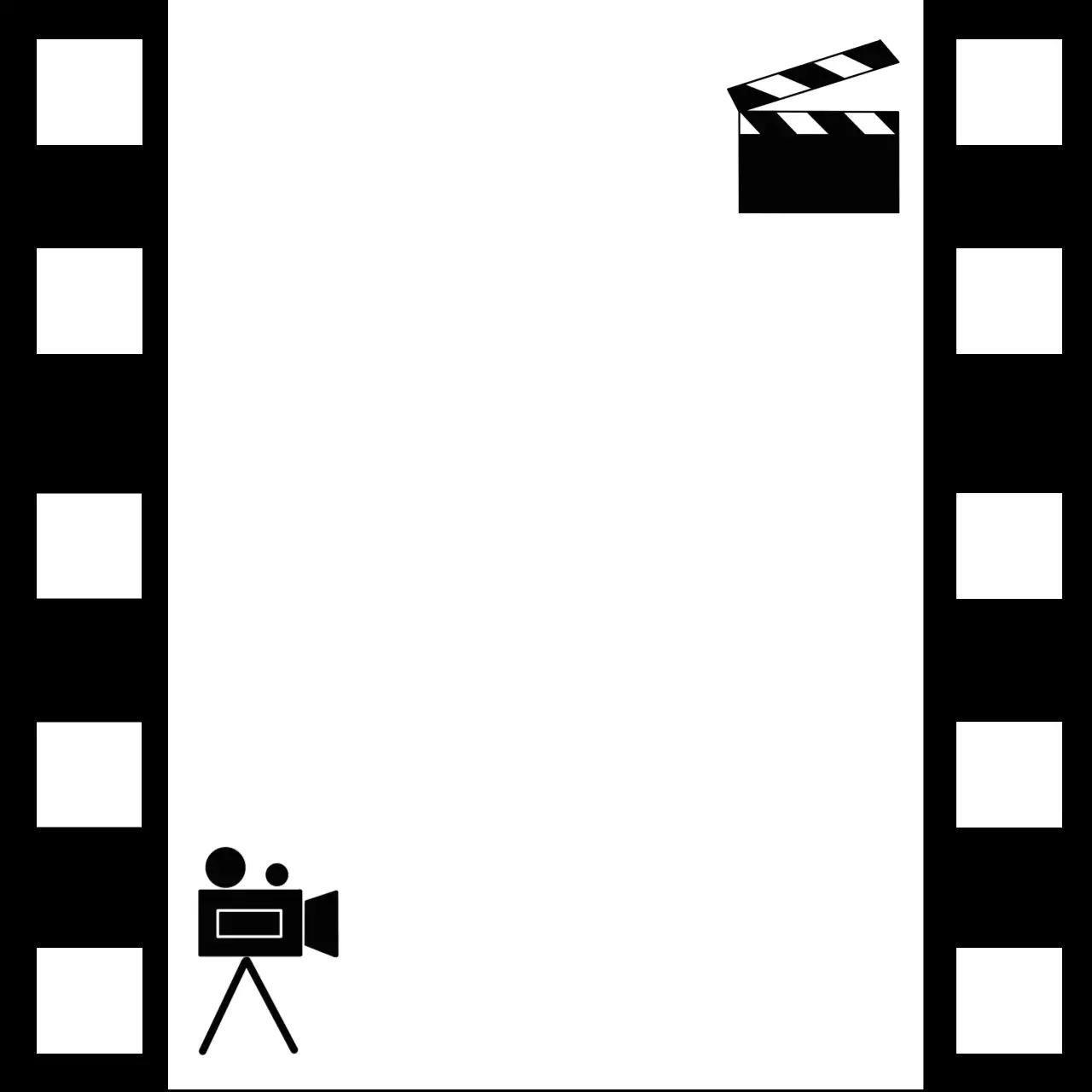 검정 심플 영화 포토프레임