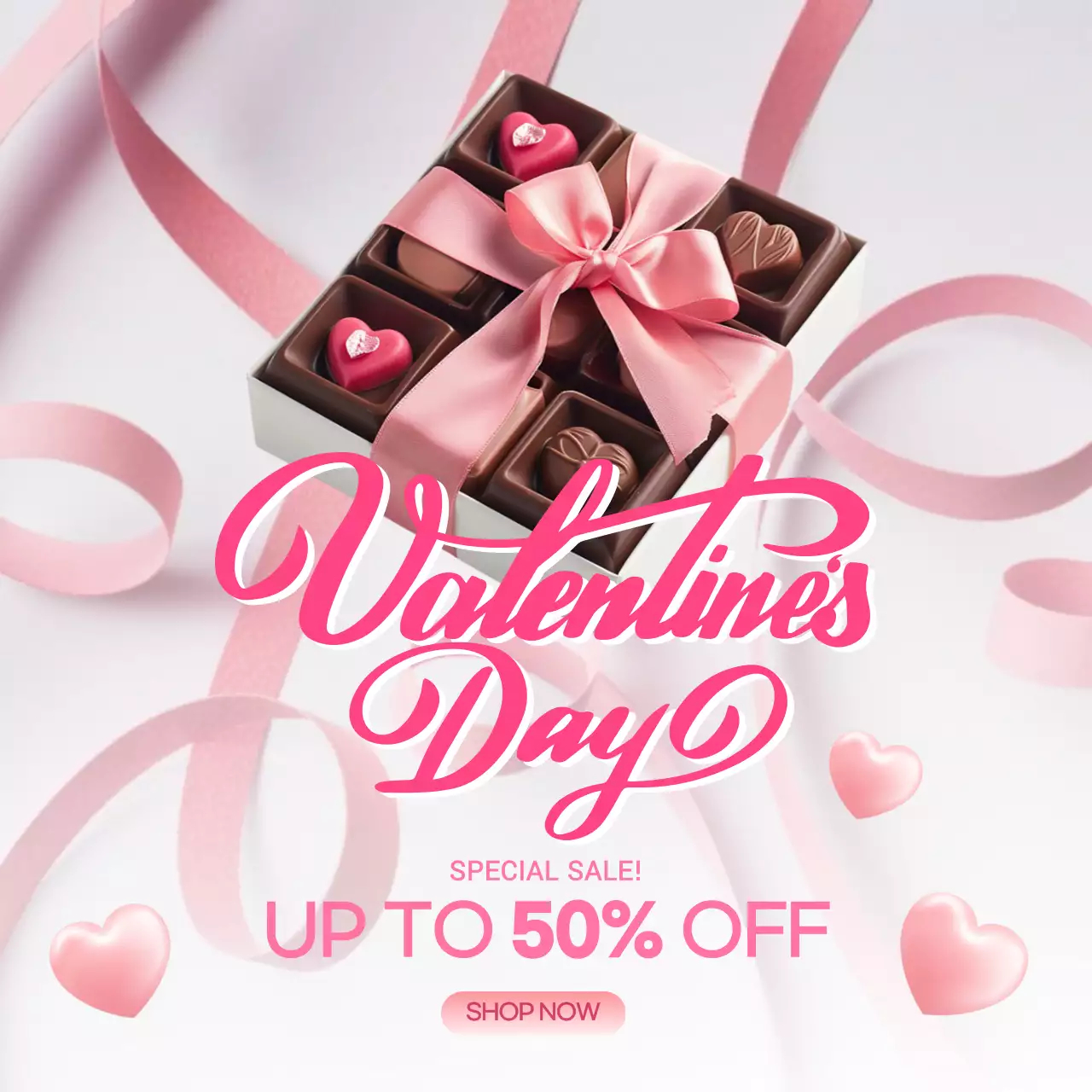 핑크 로맨틱 발렌타인데이 프로모션
