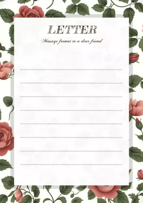 beige elegant letter invitation