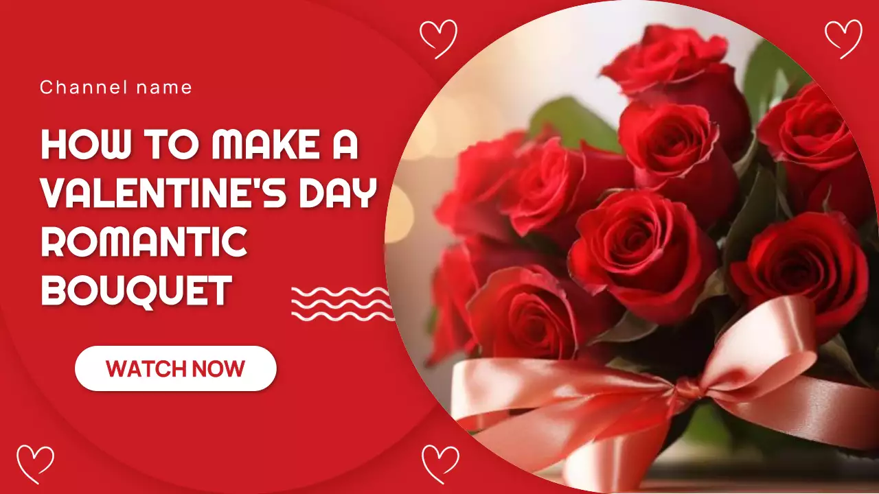 빨강 로맨틱 발렌타인데이 광고