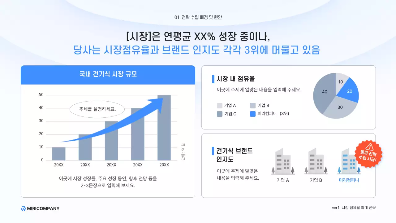 하늘색 모던 비즈니스 설명