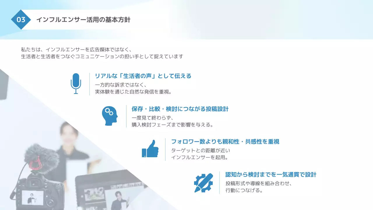 水色 モダン インフルエンサー 提案書