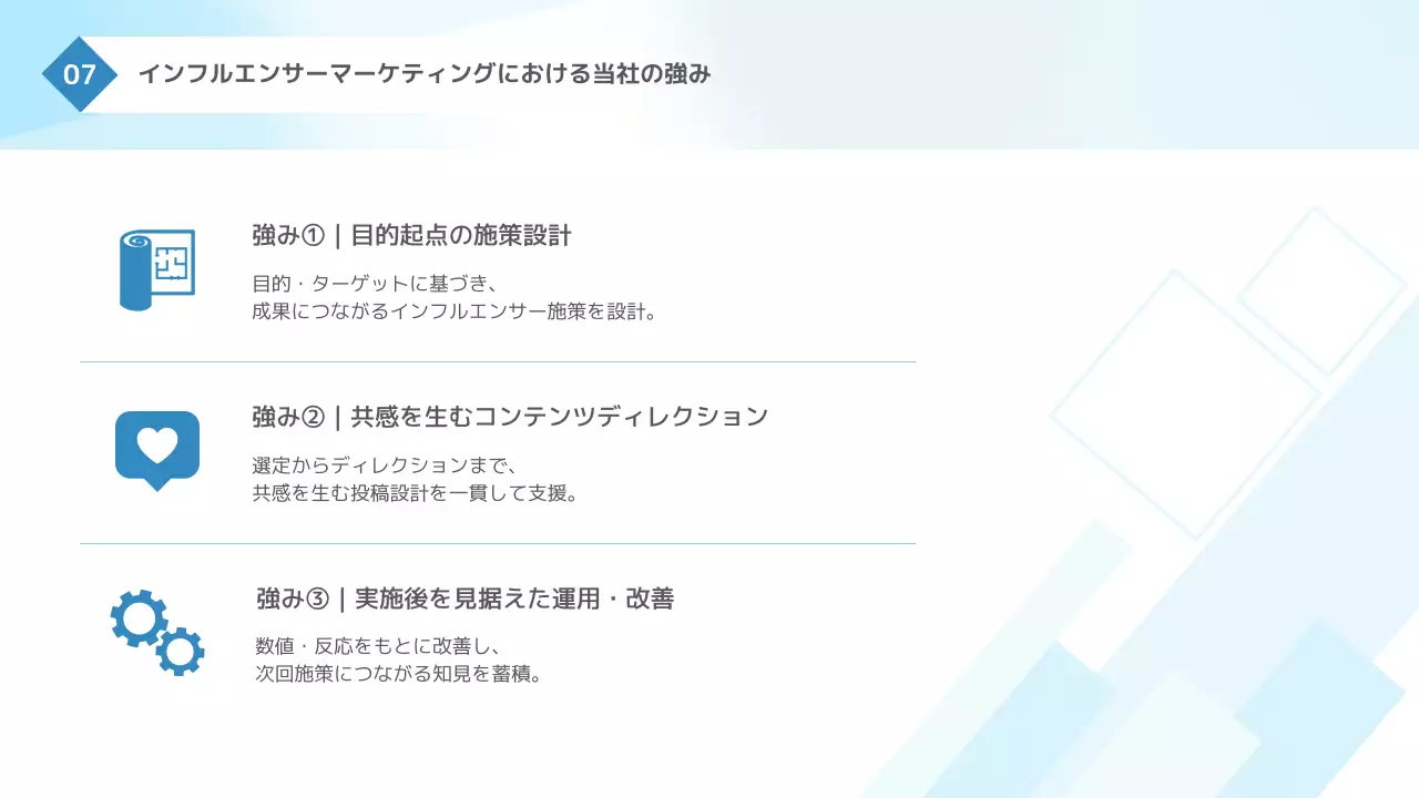 水色 モダン インフルエンサー 提案書