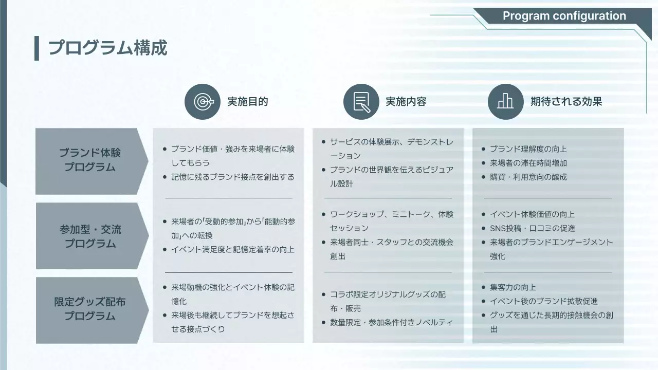 青 モダン イベント 企画書