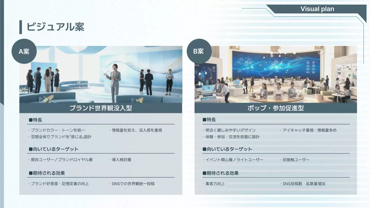 青 モダン イベント 企画書