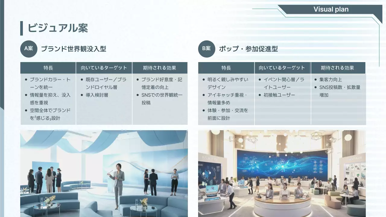 青 モダン イベント 企画書