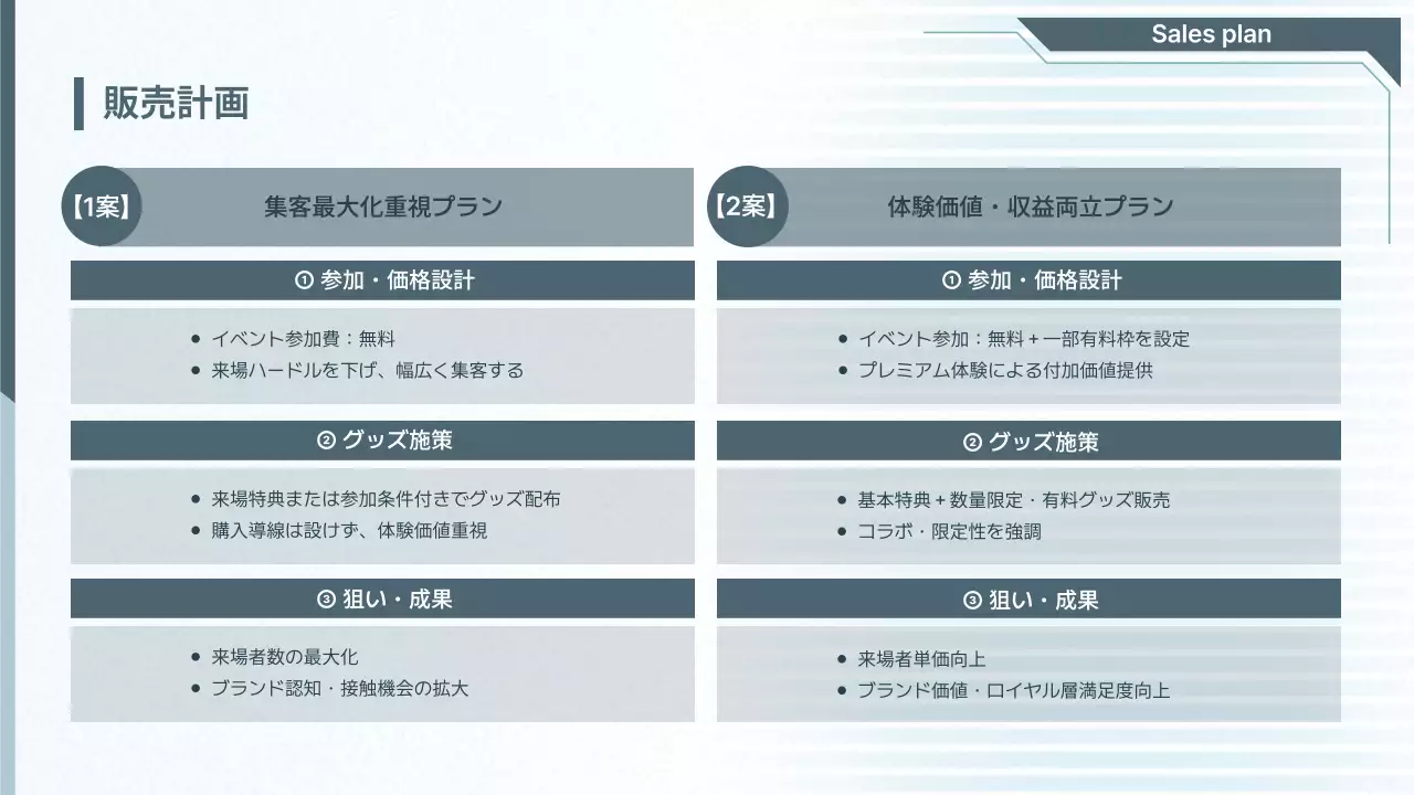 青 モダン イベント 企画書