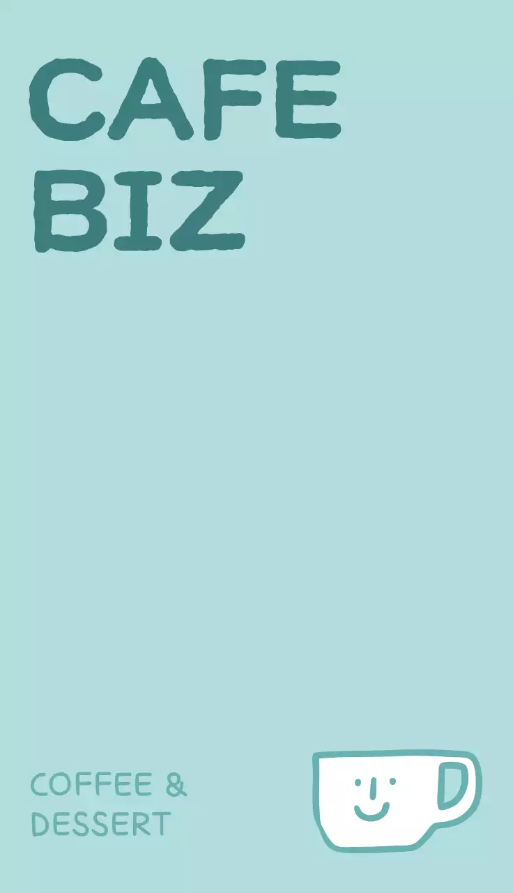 하늘색 심플 카페 홍보