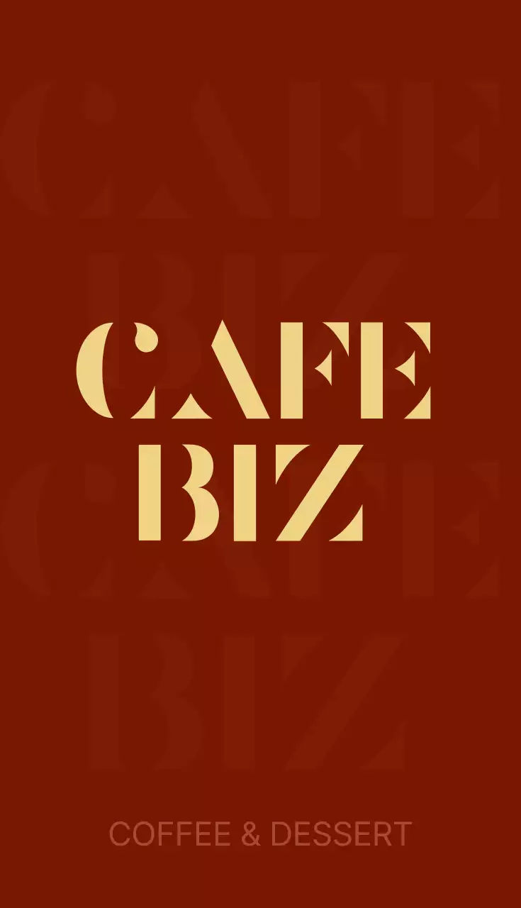 갈색 모던 카페 로고