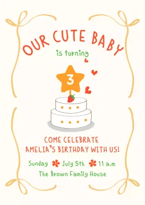 Colorful ribbon birthday card