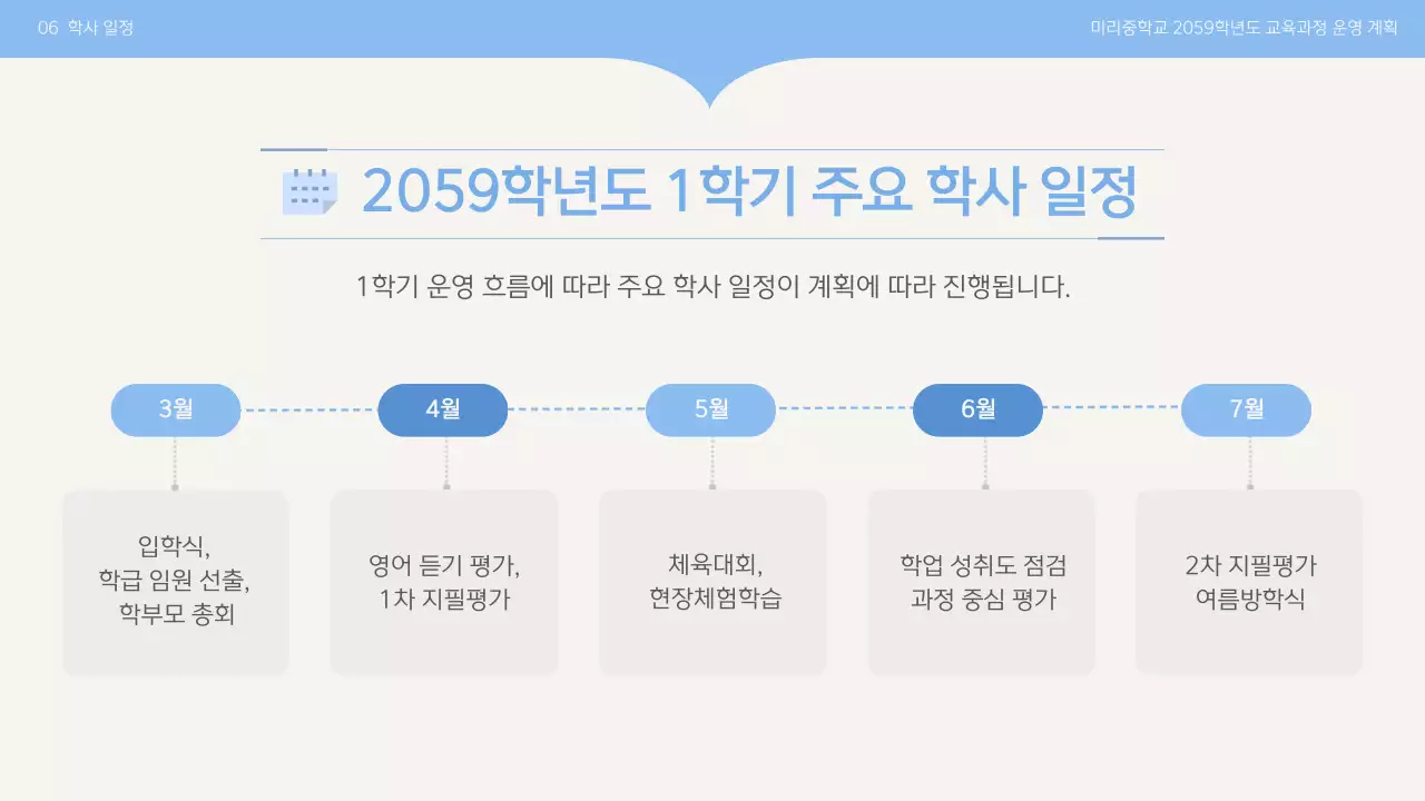 하늘색 깔끔 교육 기획