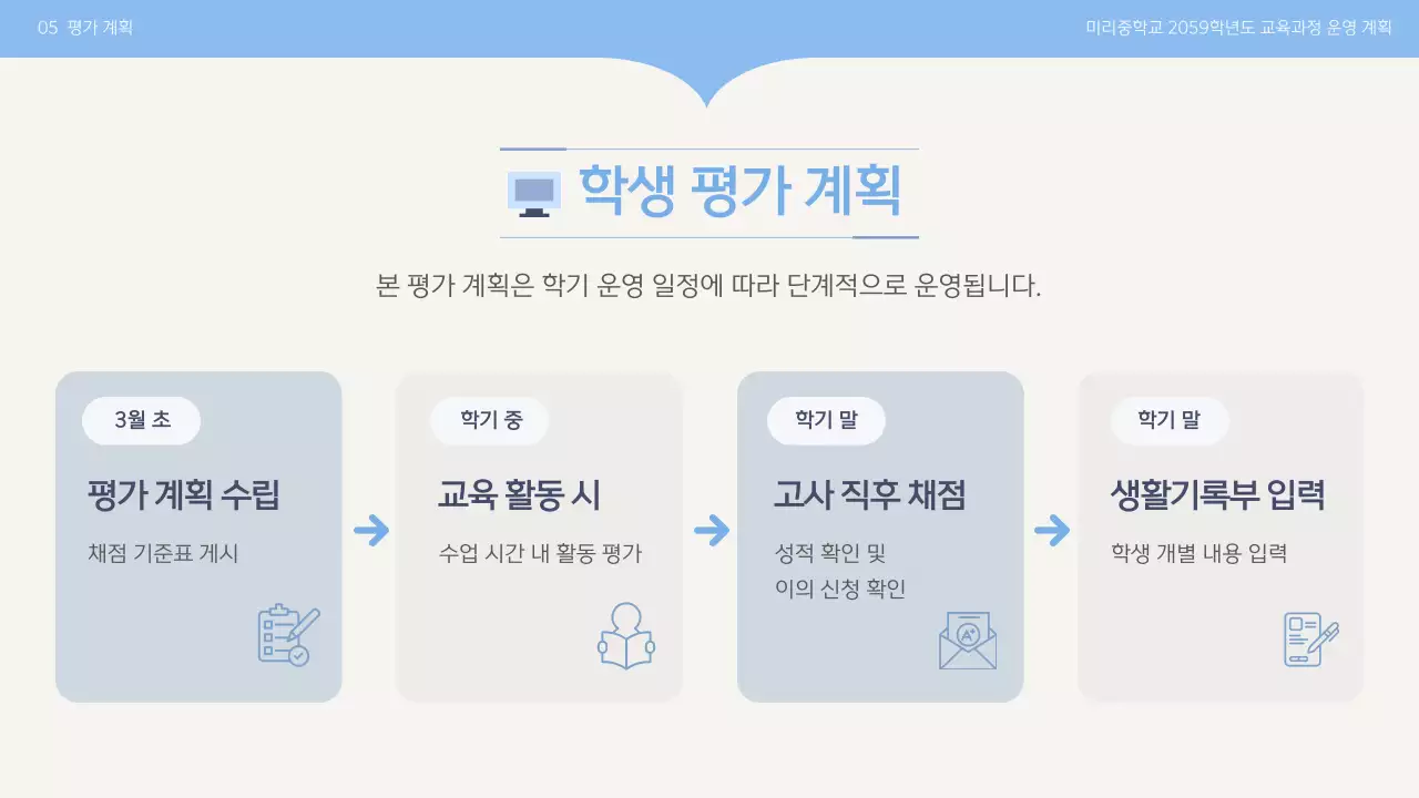 하늘색 깔끔 교육 기획