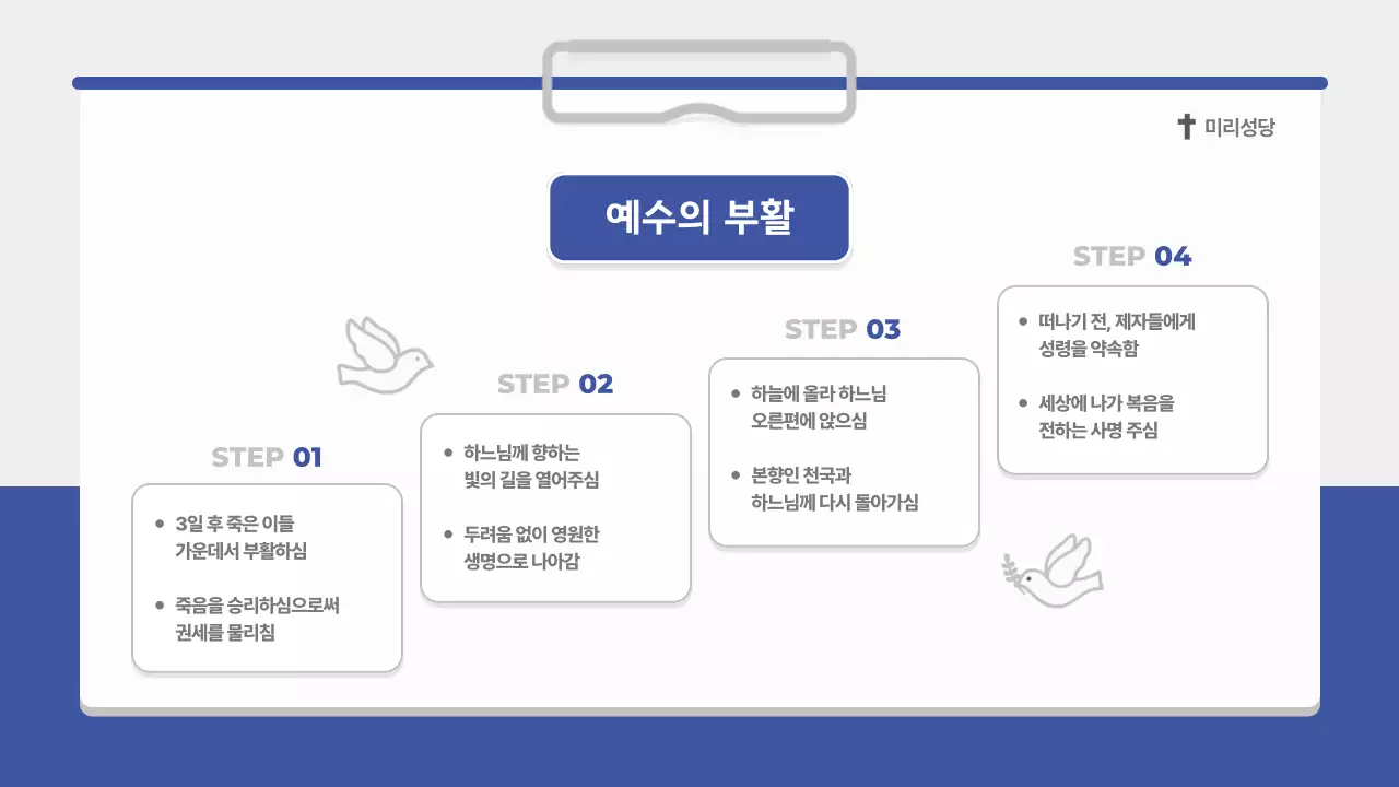 회색 깔끔 종교 교육 자료