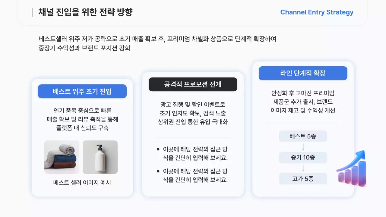 하늘색 모던 전략 보고서