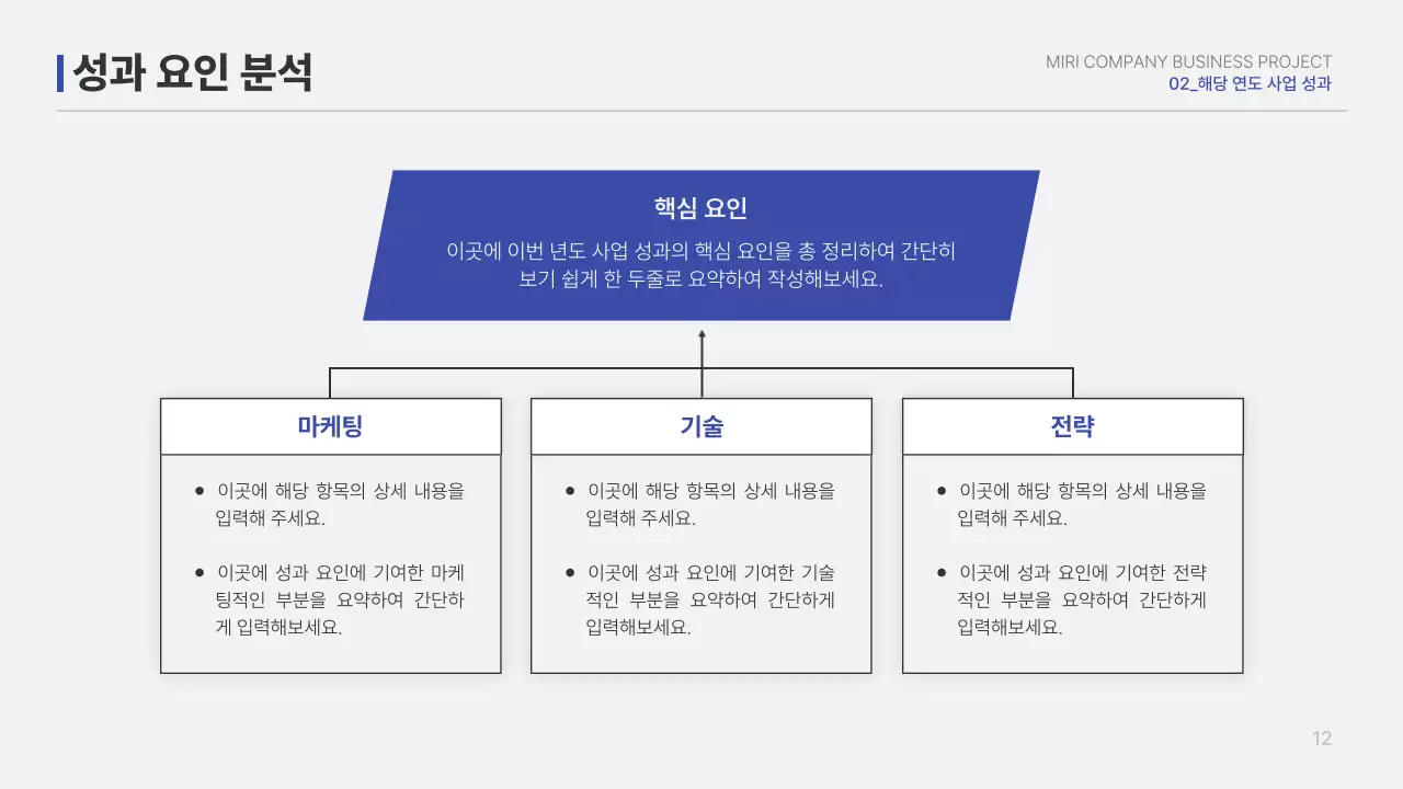 파랑 심플 보고서 정보 전달