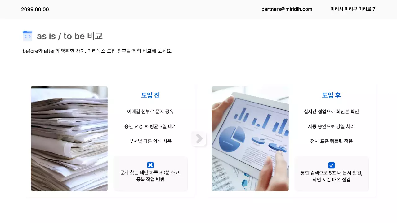 파랑 모던 보고서 설명