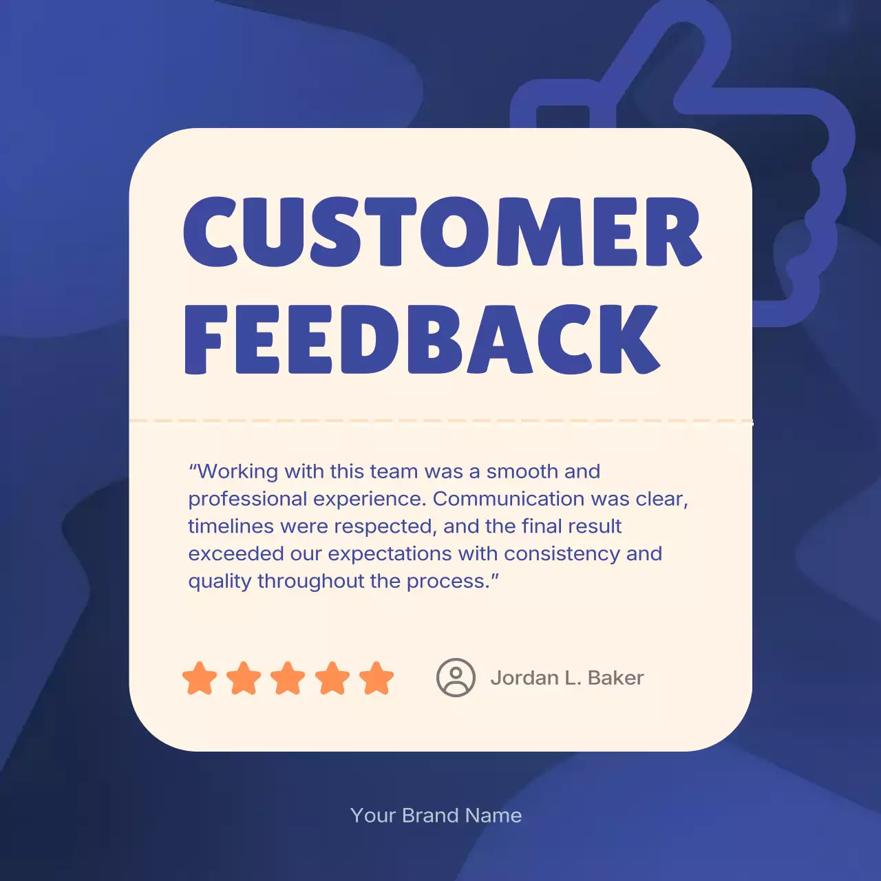 Bài đăng quảng cáo đánh giá của khách hàng về Blue Modern trên Instagram