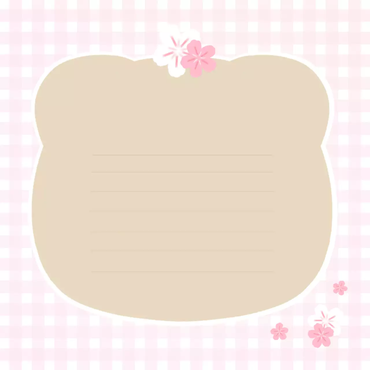 핑크 아기자기한 메모지 문구