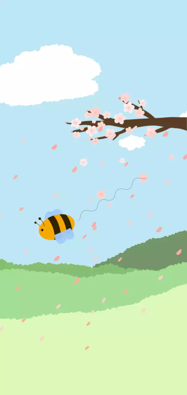 하늘색 아기자기한 봄