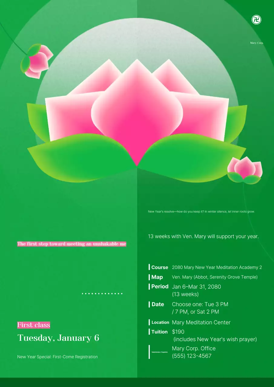 Quảng cáo giáo dục thiền định đơn giản thân thiện với môi trường