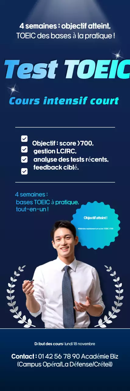 Promotion de l'éducation en anglais moderne bleu