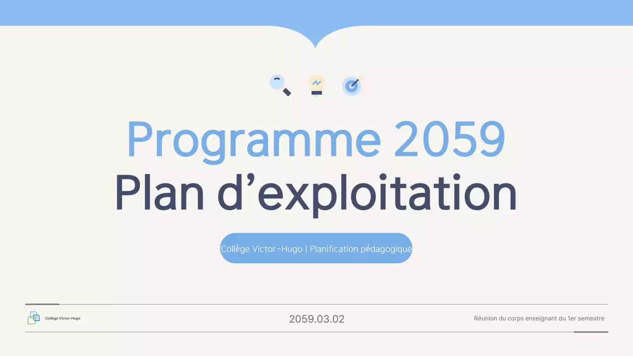 Planification de l'éducation propre Sky Blue