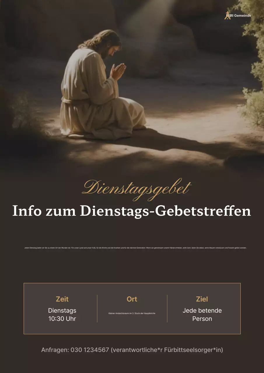 Brown Traditioneller Gebetsleitfaden