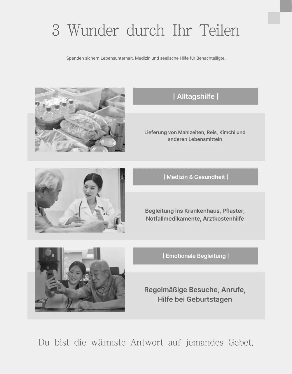 Einfacher Sponsoring-Leitfaden in Schwarz-Weiß