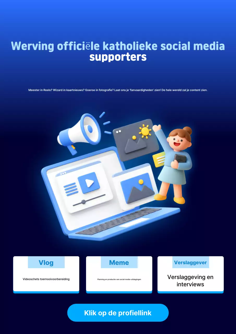 Blue Modern SNS Werving