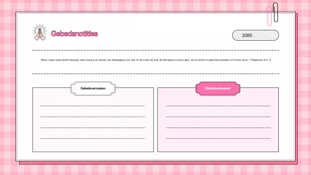 Roze Baby Geloof Dagboek