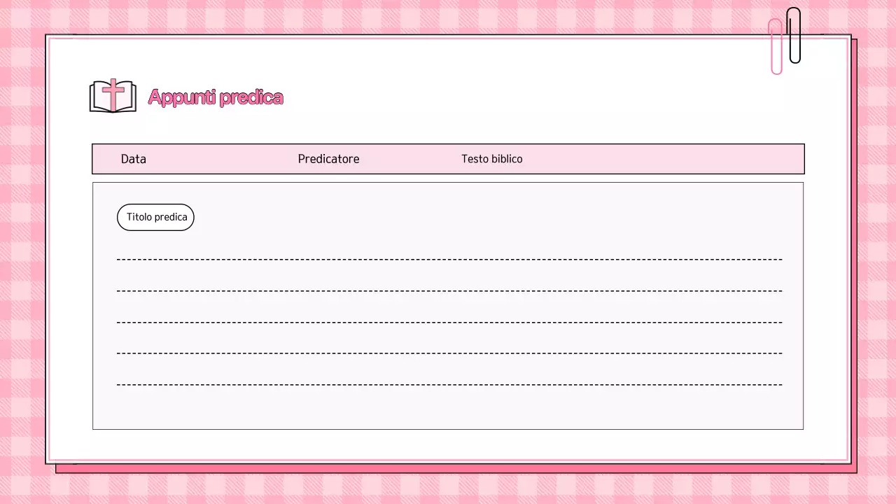 Diario della fede del bambino rosa