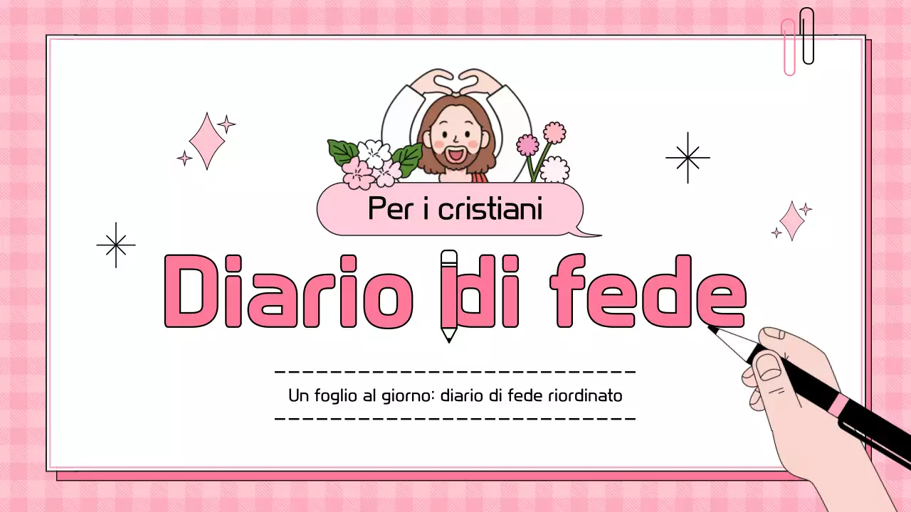 Diario della fede del bambino rosa