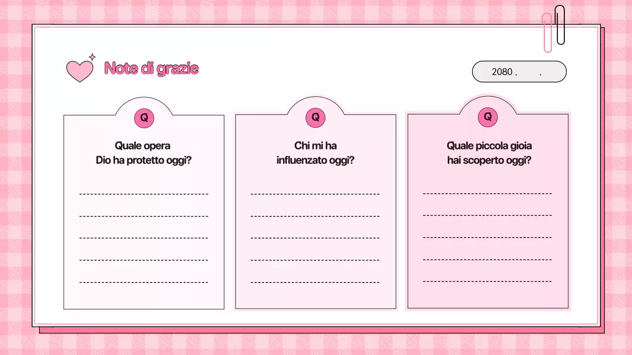 Diario della fede del bambino rosa