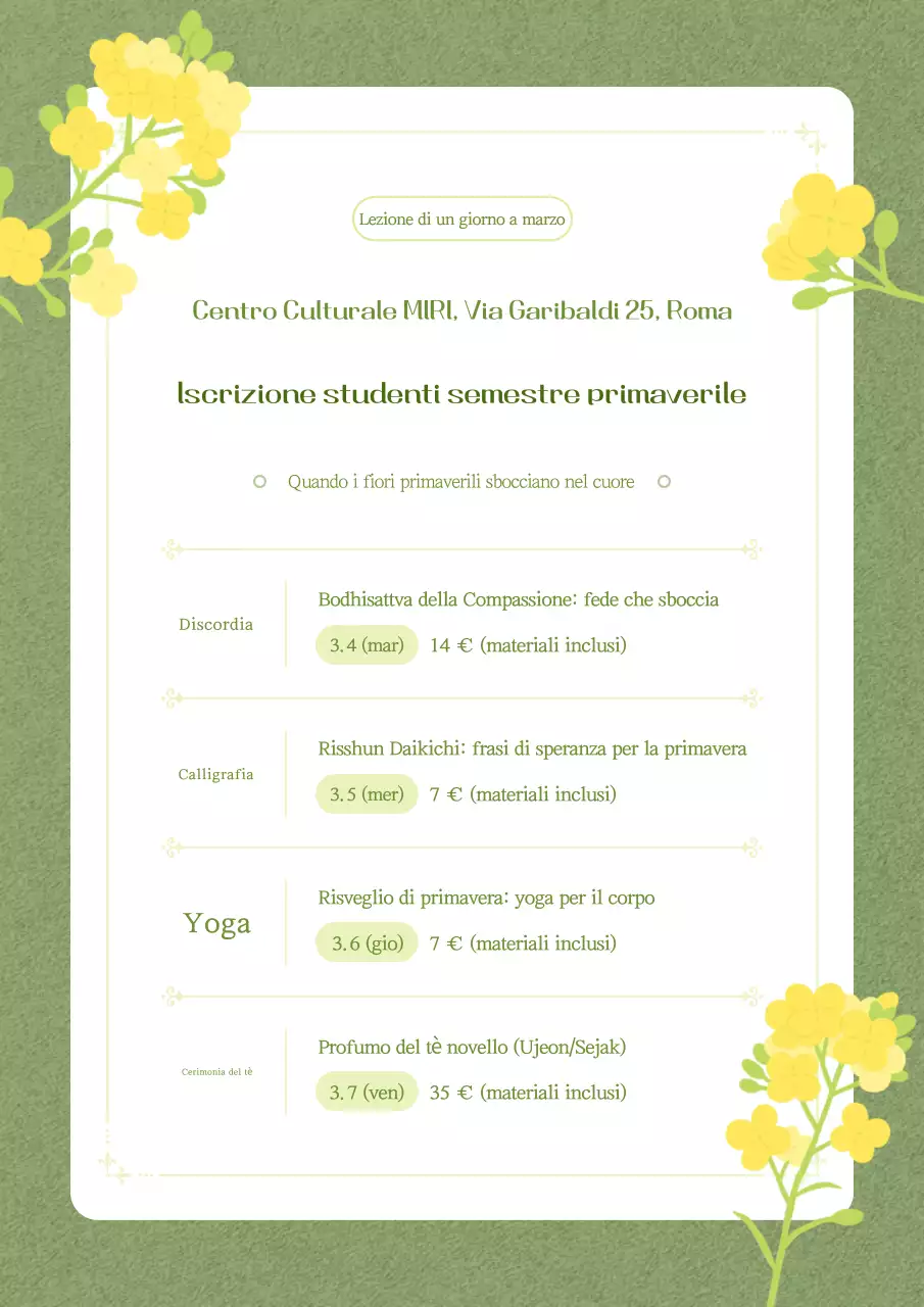 Reclutamento per l'istruzione nella cultura tradizionale verde