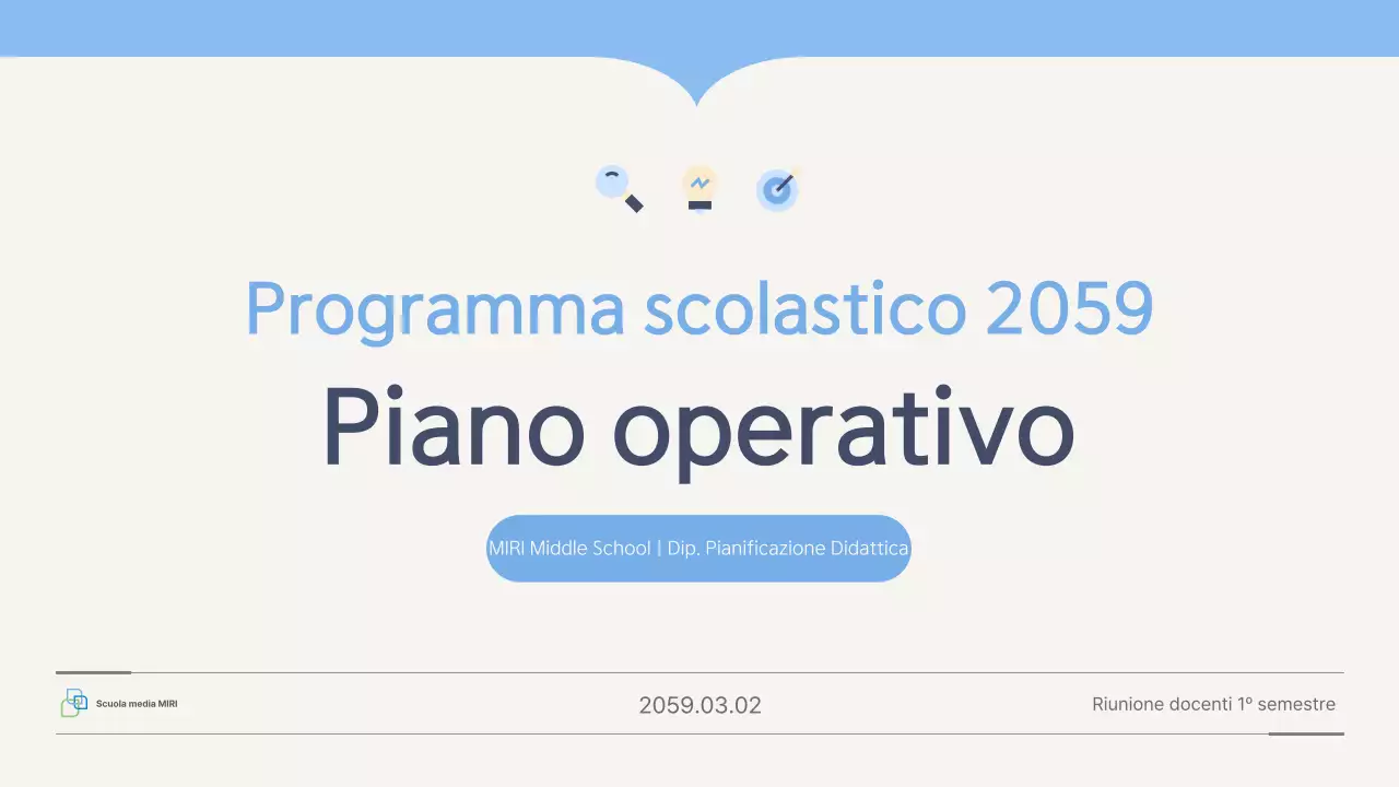 Pianificazione dell'istruzione pulita Sky Blue
