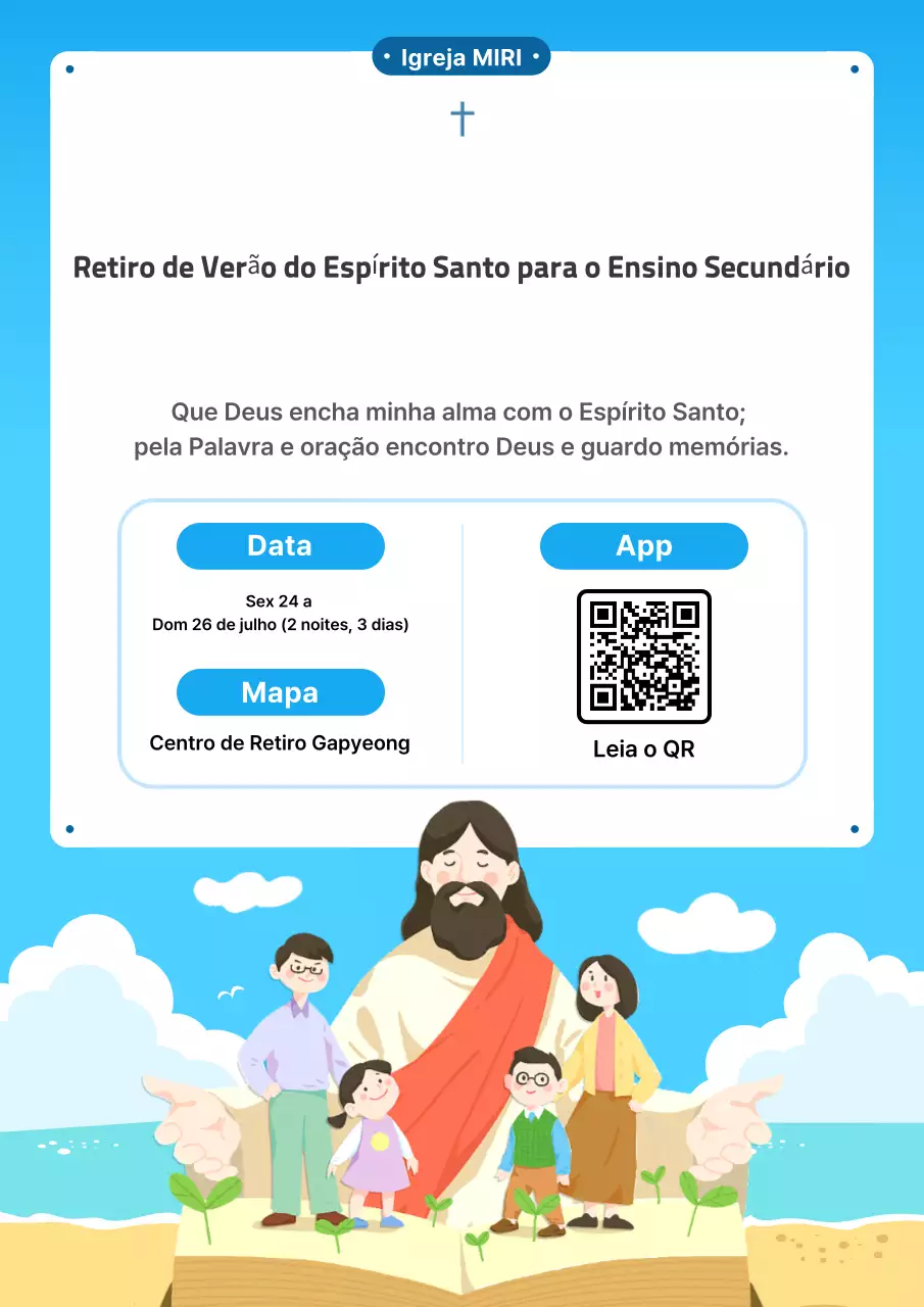 Guia de Eventos da Igreja Blue Simple