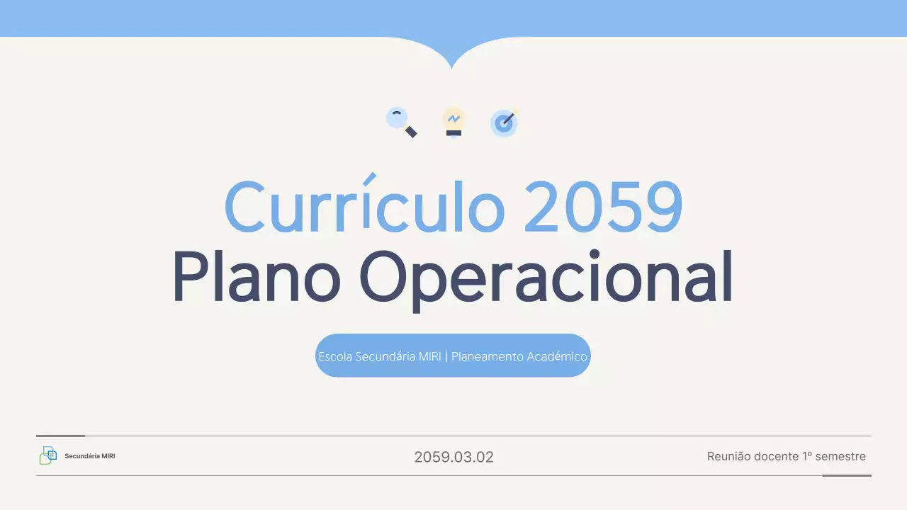 Planejamento de Educação Limpa Azul Celeste