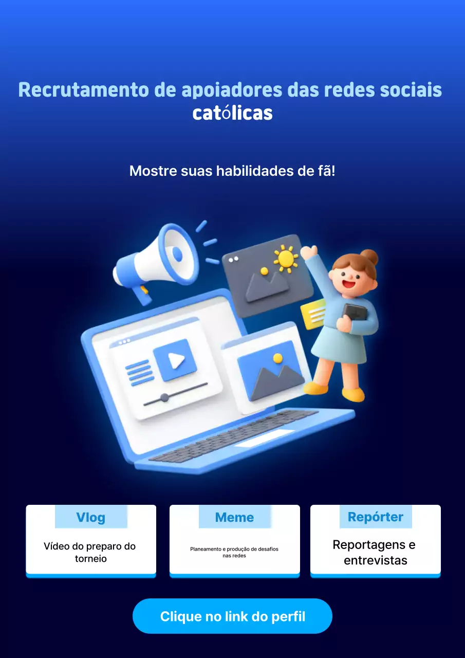 Recrutamento de SNS moderno azul